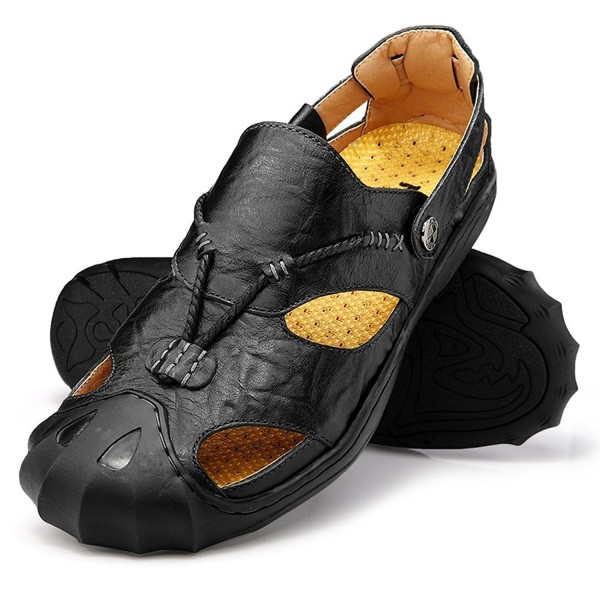 mens leather sandal shoes