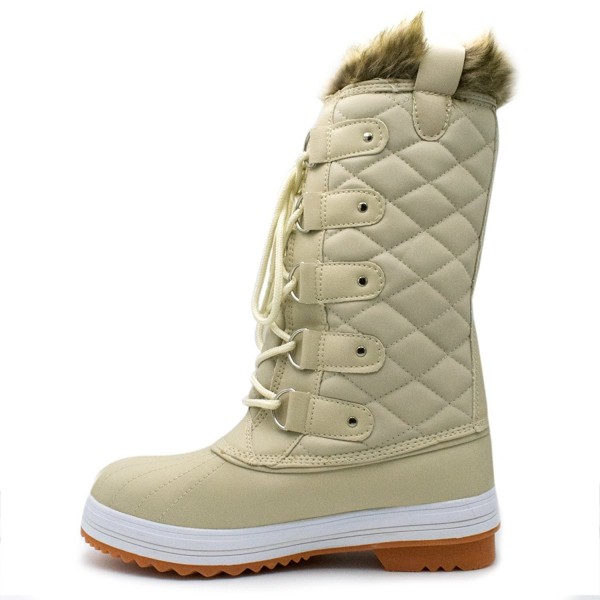 Women's Swiss Lace Up Quilted Mid Calf Winter Snow Boots - Premier ...