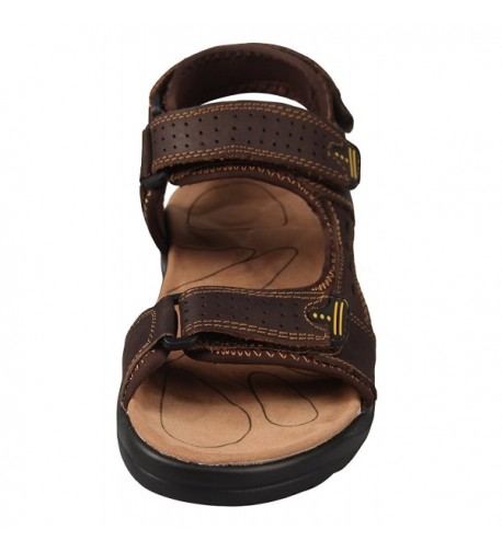 Men's Sport Sandals Leather Water Sandal Shoes Outdoor - Chocolate ...