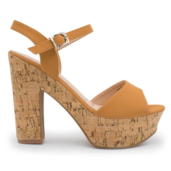 wooden platform heel sandals