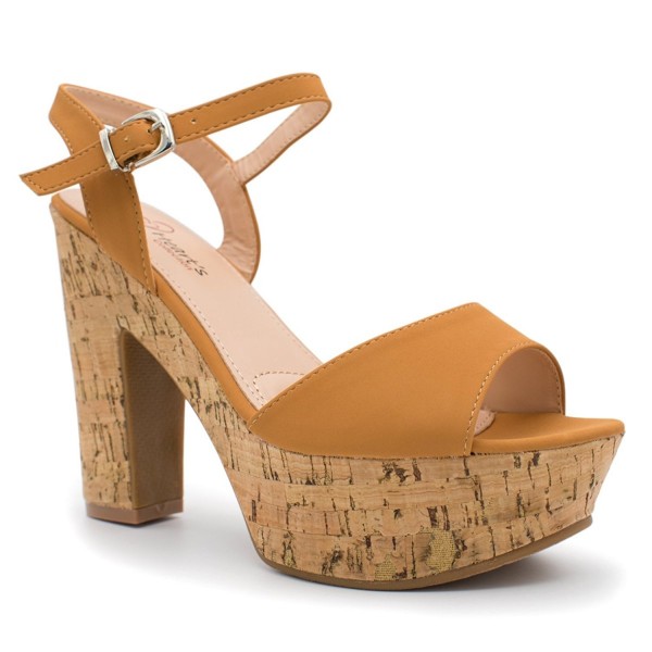 wooden platform heel sandals