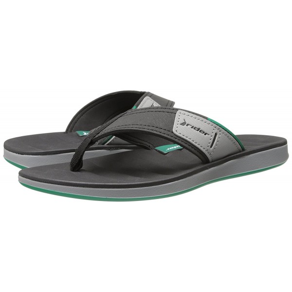 Men's Malaga Thong Sandal - Grey/Black/Green - C311PAEBO2F