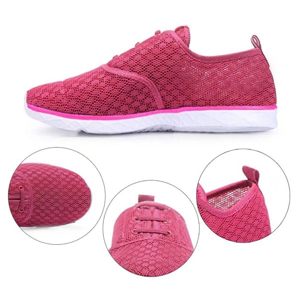 Women's Quick Drying Aqua Water Shoes Lightweight Sneakers - Pink ...