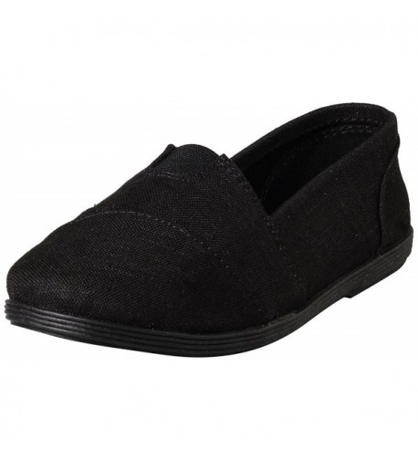 Reveal Women's Memory Foam Canvas Slip On Flats - Black - CI183KS6DAZ