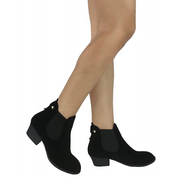 flat leather bootie