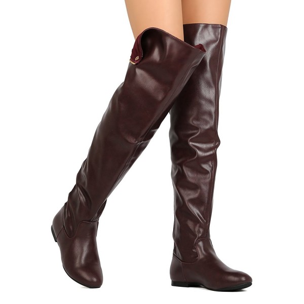 long flat boots leather
