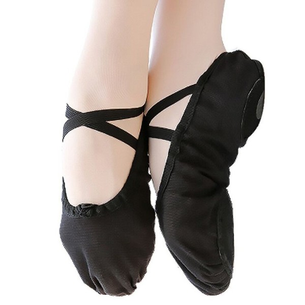 black canvas dance shoes