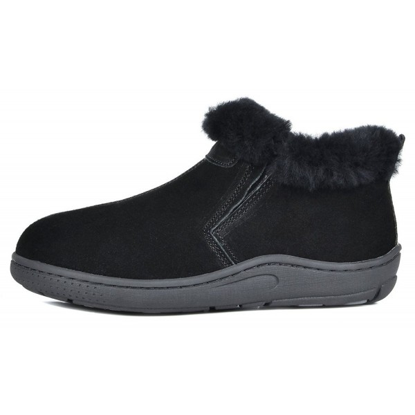 Women's Suede Leather Sheepskin Fur Lining Winter Boots - Huggie-black ...