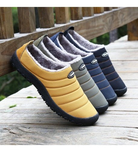 Men Women House Closed Back Slippers Warm Fur Lined Non Slip For Winter ...