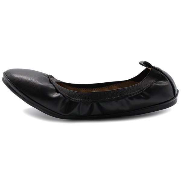 Women's Shoe Collar Shoe Pull Tab Comfort Ballet Flat - Black - C1182XLYK0I