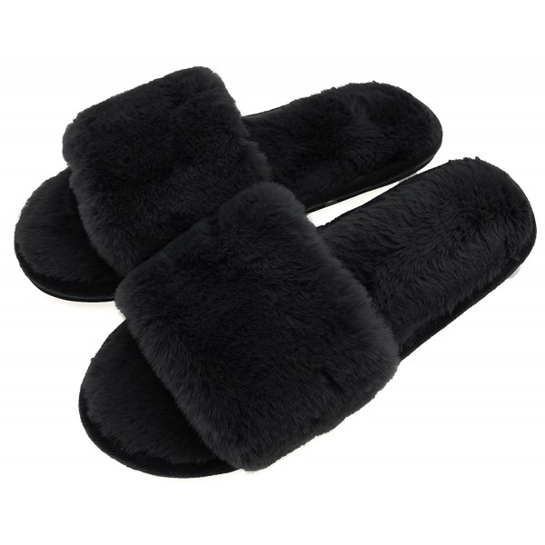 black slippers womens shoes