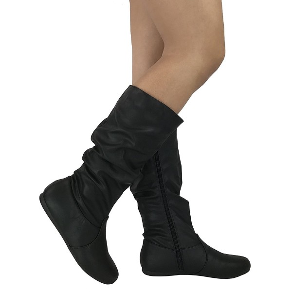 black under knee boots
