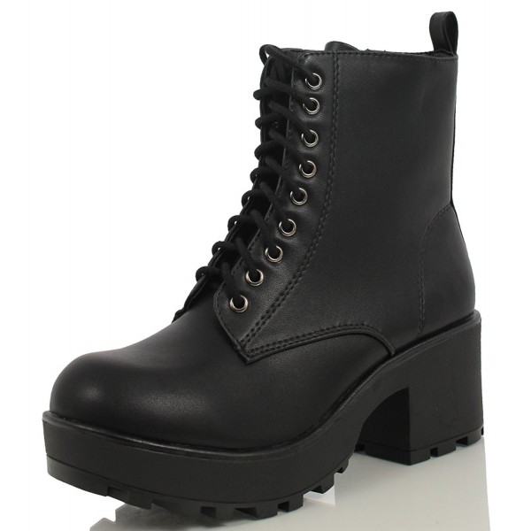 mid heel lace up ankle boots