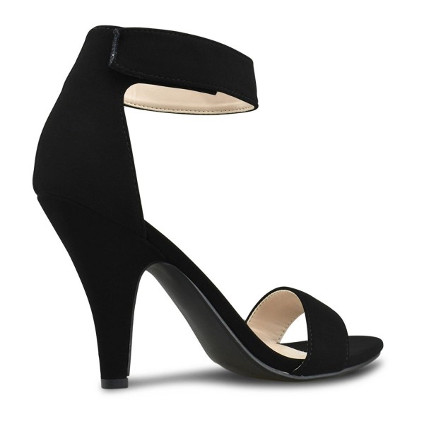 Women's Open Toe High Heel Velcro Ankle Strap Dress Sandal Heeled ...