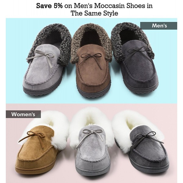 Women's Faux Fur Lined Suede House Slippers- Breathable Indoor Outdoor ...