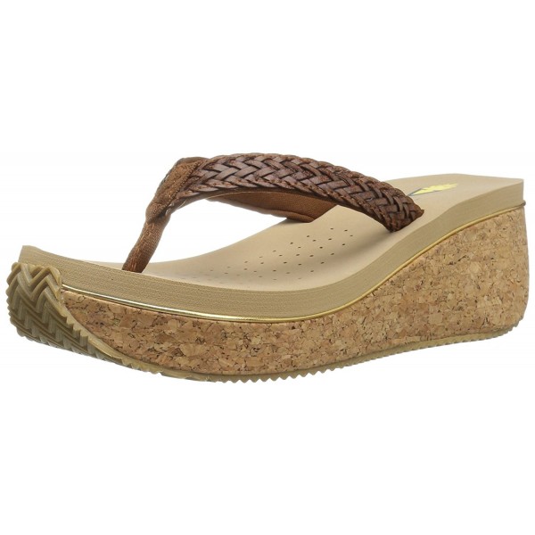 Volatile Womens Wedge Sandal Brown