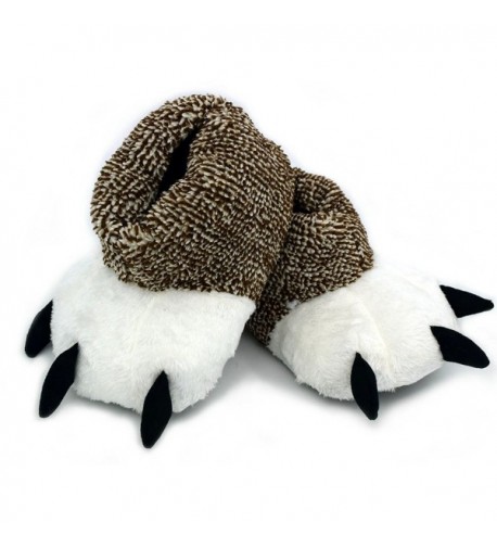 Unisex Polar Bear Paw Slippers Boots Plush Furry Animal Paw House ...