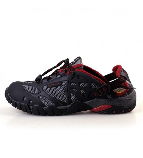 Mens Water Shoe 60% Mesh/40% PU Athletic Amphibious Footwear - Black ...