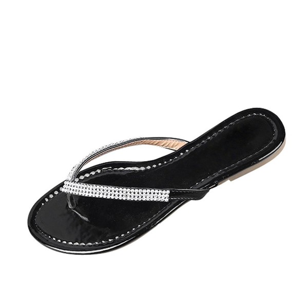 flat black flip flop sandals