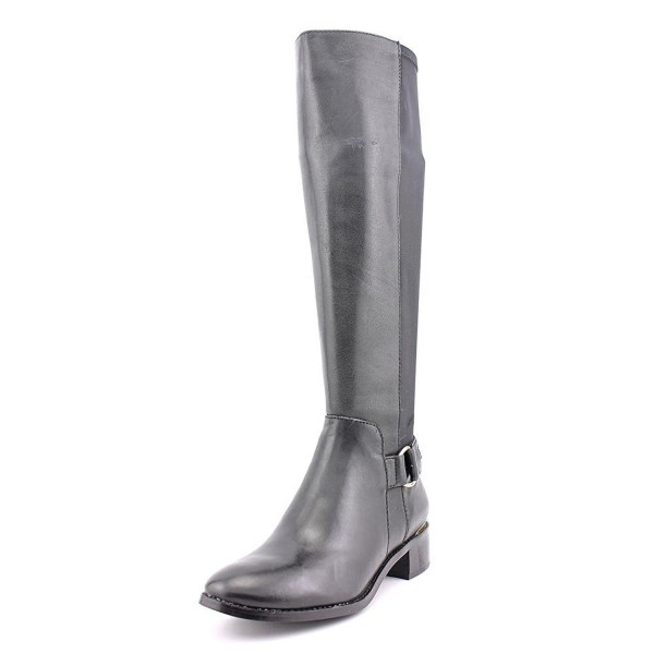 Womens Ryperr Leather Almond Toe Knee High Fashion Boots - Black ...