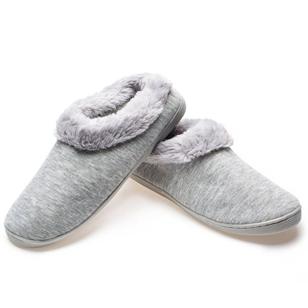 Women's Comfort Cotton Anti-Skid Sole Indoor House Slippers - Gray1 ...