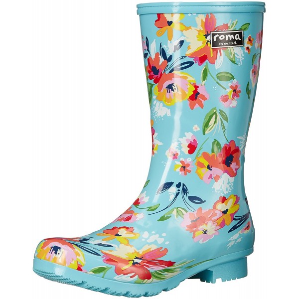 women's floral rain boots