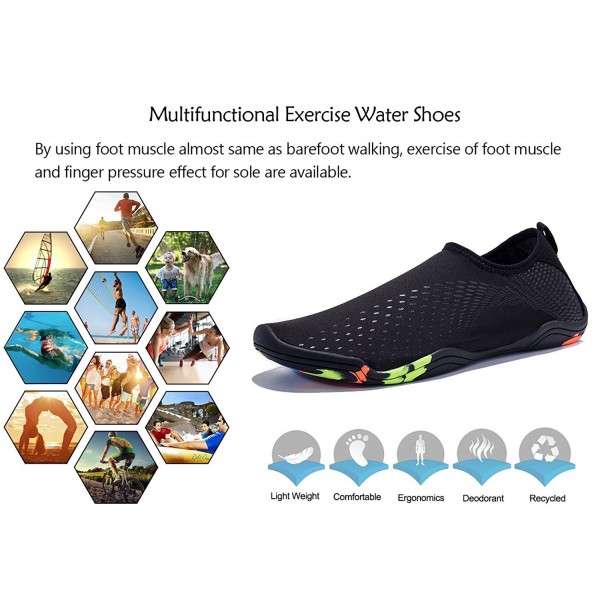 Men Women Water Shoes Quick-Dry Lightweight Barefoot Skin Swim Shoes ...