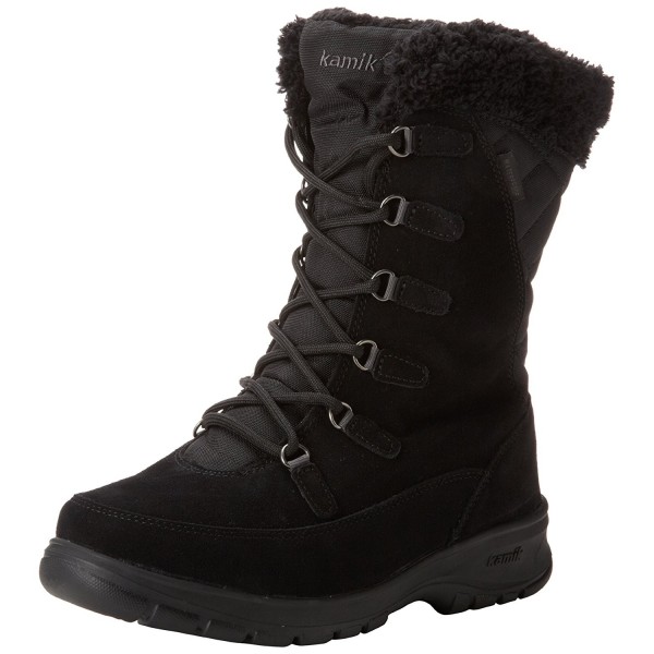 winter boots black womens