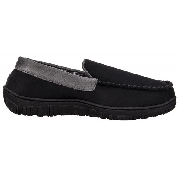 Outdoor Driving Moccasins Slippers - Black and Grey - C618025O2DU