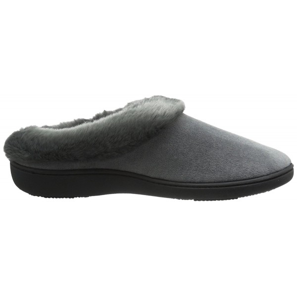 Women's Velour chantell W/Fur Collar Flat - Ash - CP11Z6QYW31