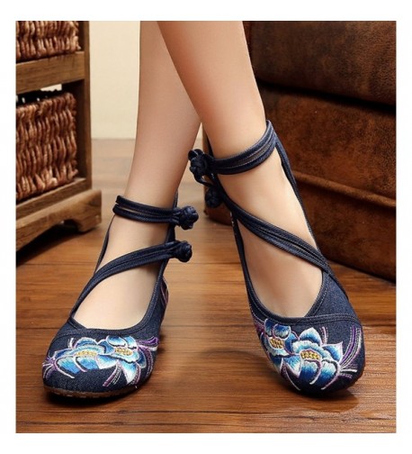 Womens Embroidery Rubber Sole Summer Wedges Sandals Fashion Dress Shoes ...