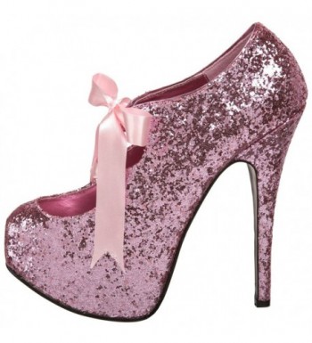 Bordello by Women's Teeze 10 Glitter Platform Pump - Baby Pink Glitter ...