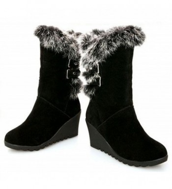 wedge winter boots with fur