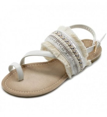 white boho sandals