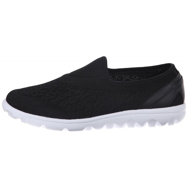 Propet Women's TravelActiv Slip-On Fashion Sneaker - Black - CF1229HD9HT