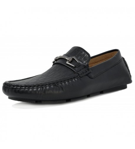 Bruno Marc Men's PHILIPE-01 Penny Loafers Moccasins Shoes - Black ...