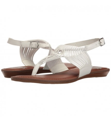 Women's Sadey Flat Sandal - White - CX12NB40RFS