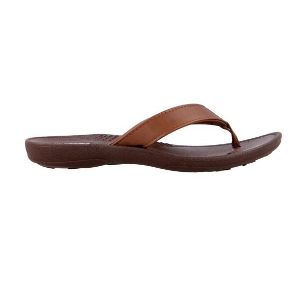 brown leather flip flops womens