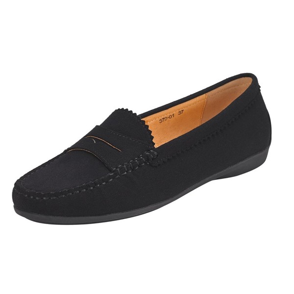 Suede Penny Loafers For Women: Vegan Leather Slip-On Comfortable ...