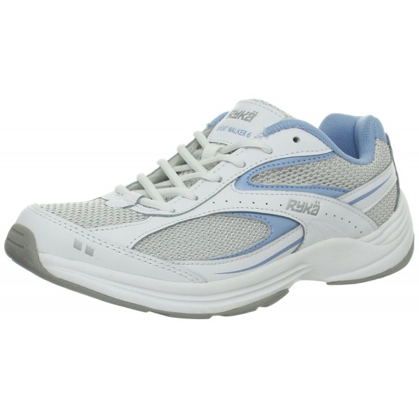 Women's Sport Walker 6 Walking Shoe - White/Light Blue/Grey - CD11BACR51P