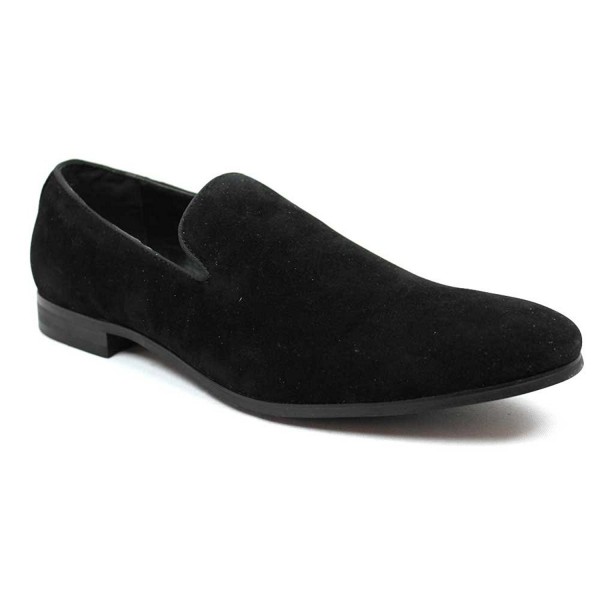 all black suede loafers