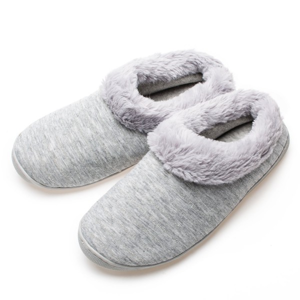 Women's Comfort Cotton Anti-Skid Sole Indoor Outdoor House Slippers ...