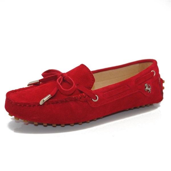 red driving moccasins womens