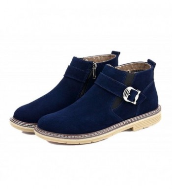 Casual Boots for Men Leather - Blue 