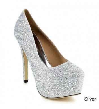 Womens Celine-85W Fashion Shiny New Design Platform Pump - Silver ...