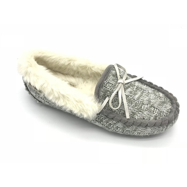 grey moccasin slippers womens