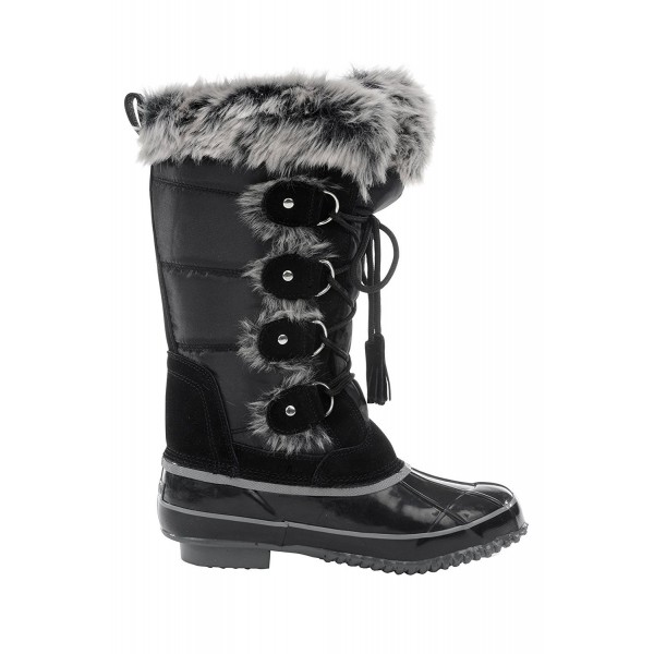 Women's Sleigh Ride Waterproof Tall Winter Duck Snow Boot - Black ...