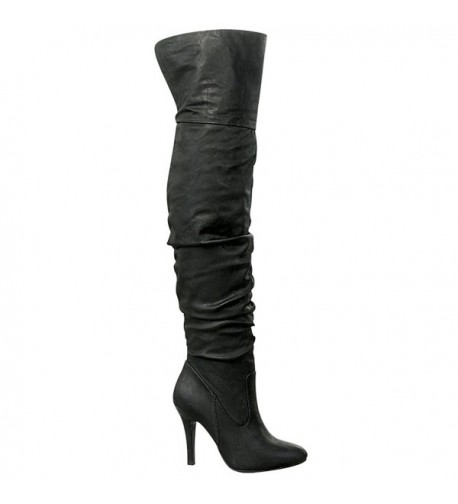 Link Focus-33 Women's Fashion Stylish Pull On Over Knee High Sexy Boots ...