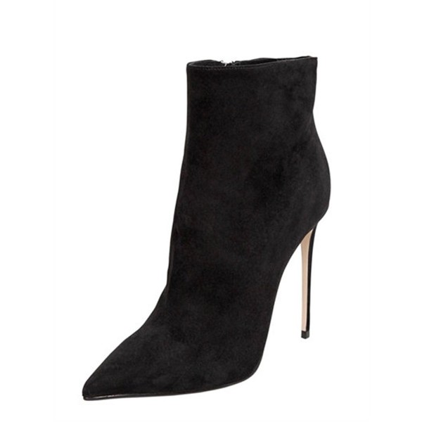 womens black heeled ankle boots
