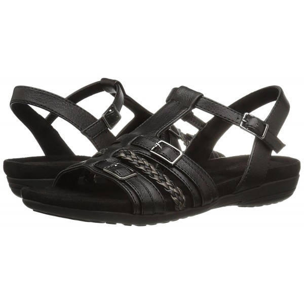 Women's Parker Flat Sandal - Black - CU12NSR8Z1B